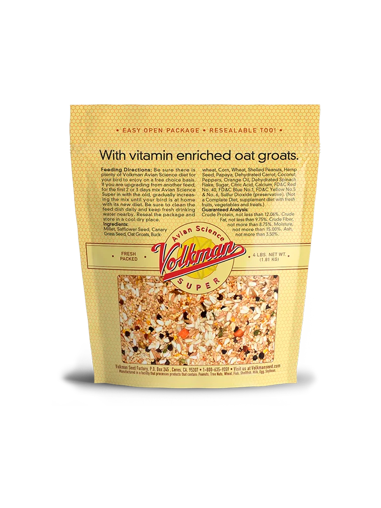 Volkman Avian Science Super Cockatiel No Sunflower 4#