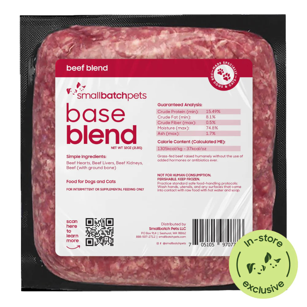 Smallbatch Frozen Raw Beef Base Blend 2lb