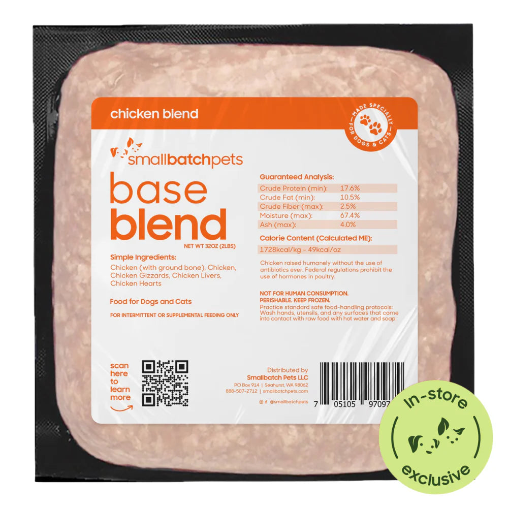 Smallbatch Frozen Raw Chicken Base Blend 2lb
