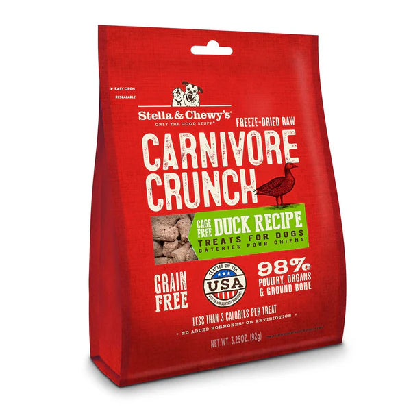 Stella & Chewy's Duck Carnivore Crunch Treat for Dogs 3.25oz