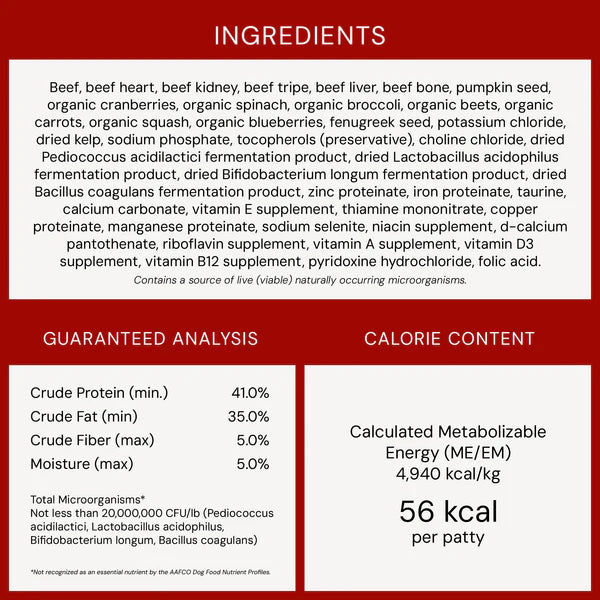 Stella & Chewy's Super Beef Freeze-Dried Patties 25oz