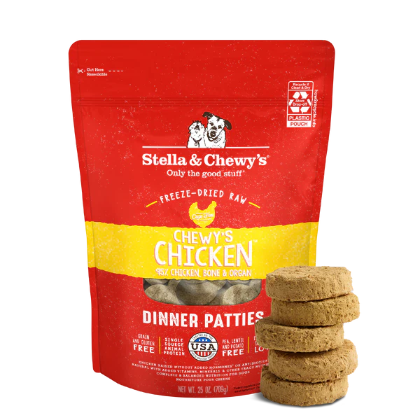 Stella and Chewy's Chicken Freeze-Dried Patties for Dogs 25oz
