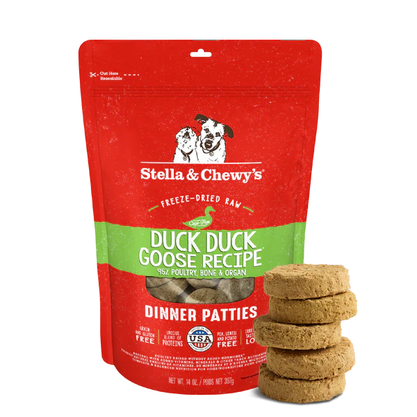 Stella & Chewy's Duck Duck Goose Freeze-Dried Patties for Dogs 15oz