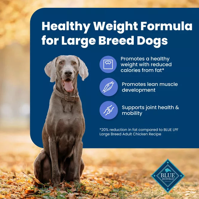 Blue Buffalo Life Protection Healthy Weight Chicken & Brown Rice Recipe Large Breed Adult Dry Dog Food 30lb