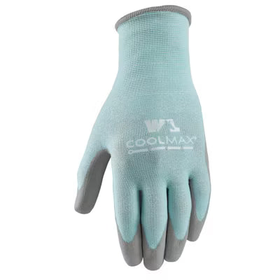 Wells Lamont Coolmax Women's Indoor/Outdoor Knit Work Gloves Black/Gray Large 1 pair