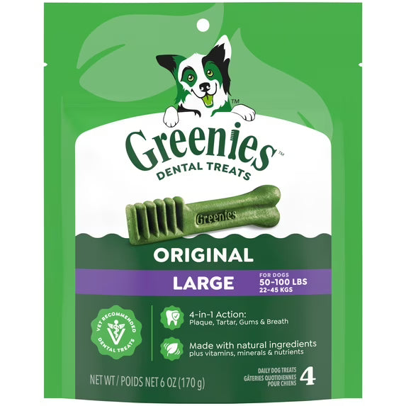 GREENIES LARGE 4PK 6 OZ