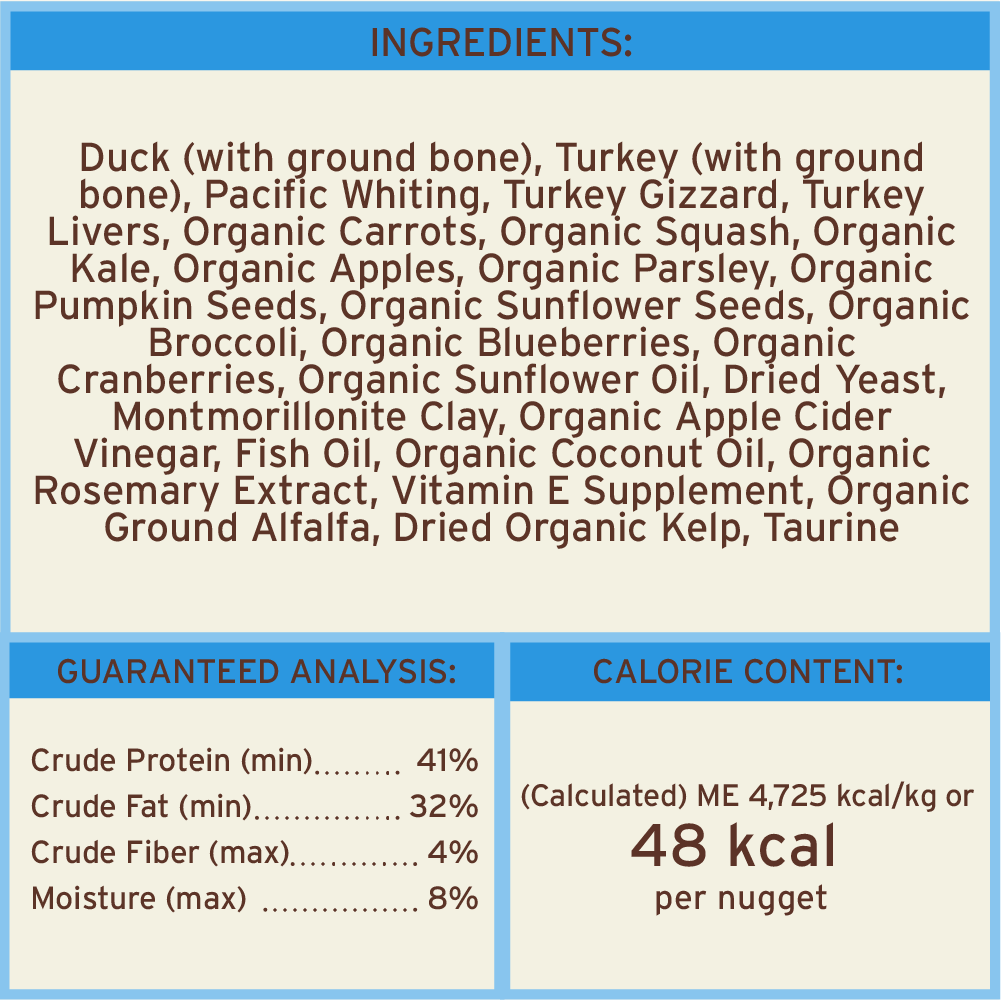 Primal Freeze-Dried Grain-Free Duck Nuggets for Dogs 14oz
