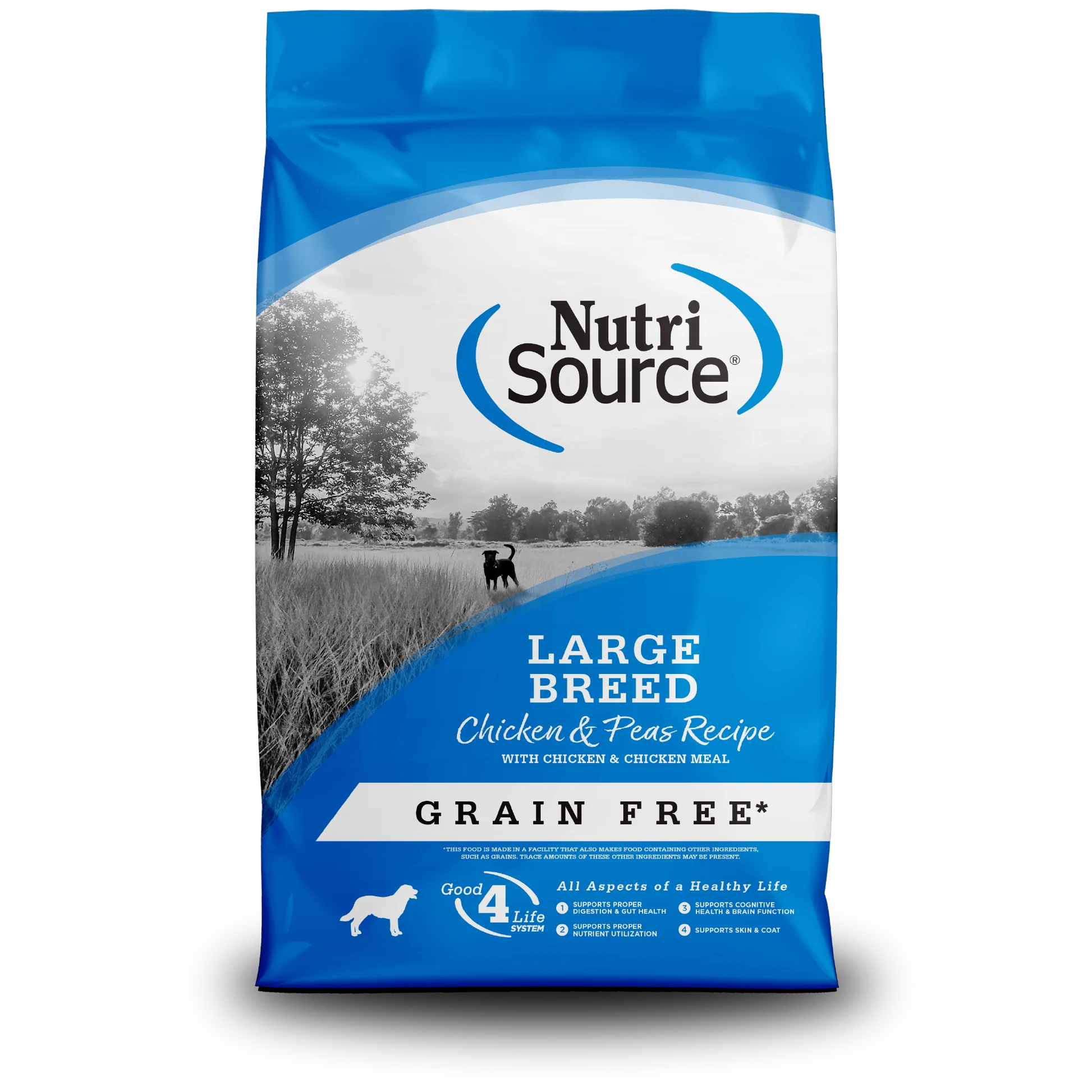 NutriSource Grain-Free Large Breed Chicken & Peas Recipe Dry Dog Food 26lb