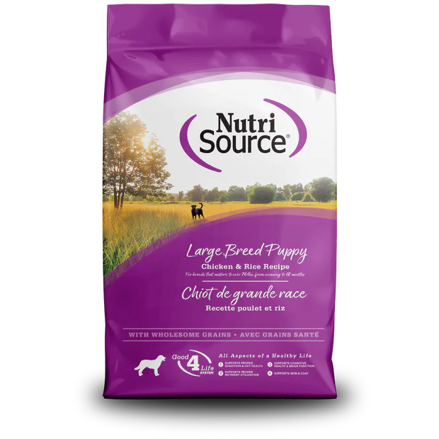 Nutri Source Chicken and Rice Recipe Large Breed Puppy 26lb