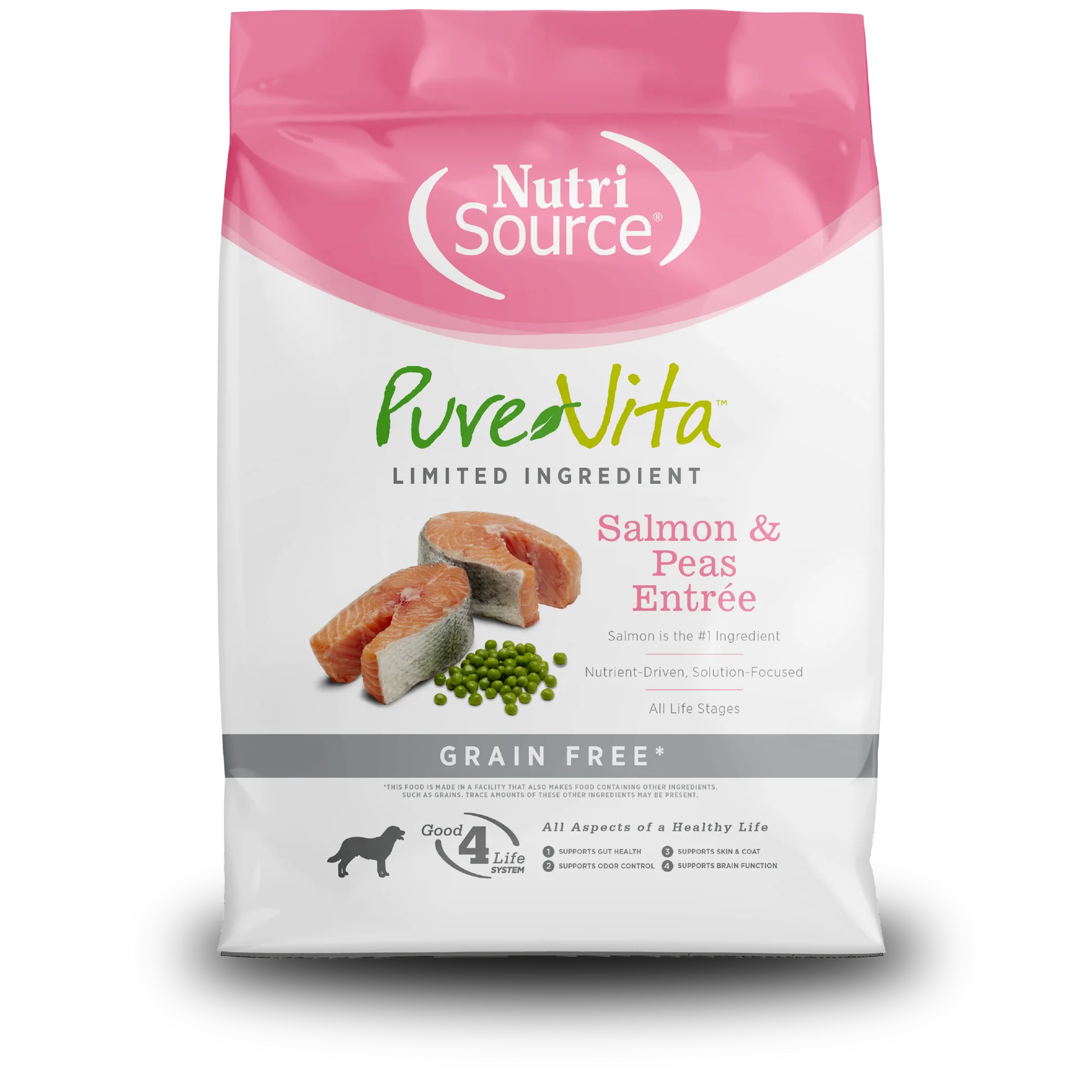 NutriSource PureVita Salmon & Peas Recipe Dry Dog Food 25lb