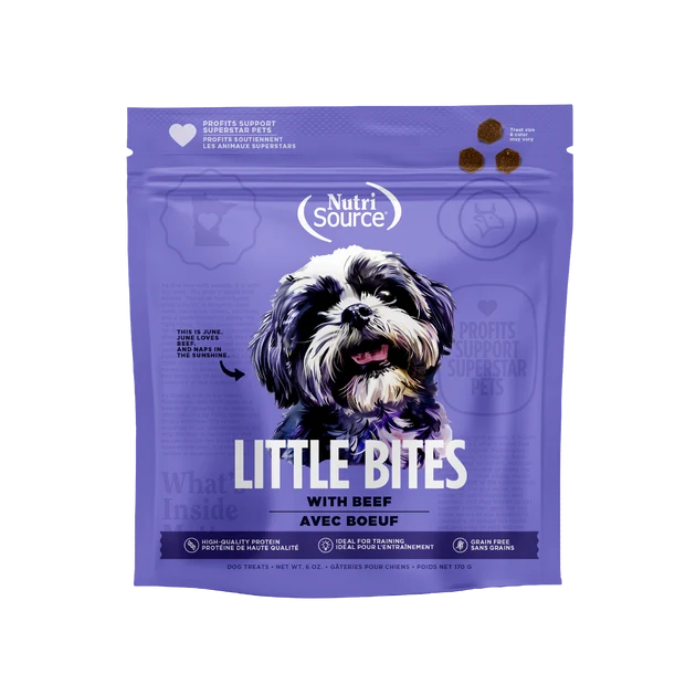 NutriSource Grain Free Beef Little Bites Dog Treats 6oz