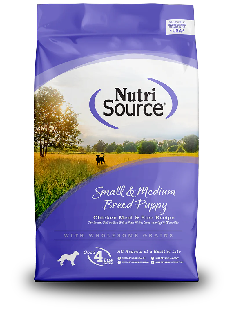 NutriSource Small and Medium Breed Puppy Chicken and Rice 4lbs