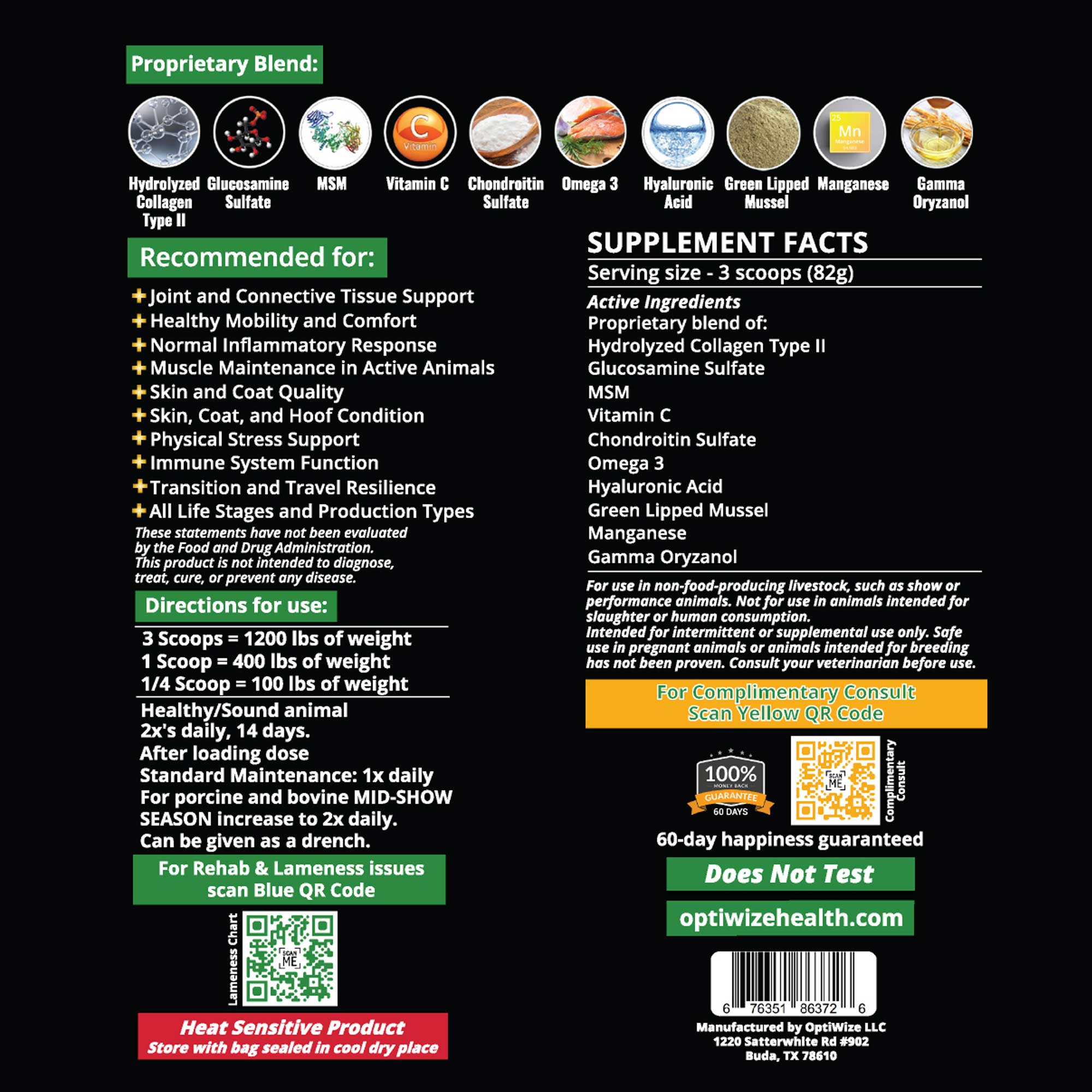 OptiWize Collagen +Plus Livestock Joint Supplement