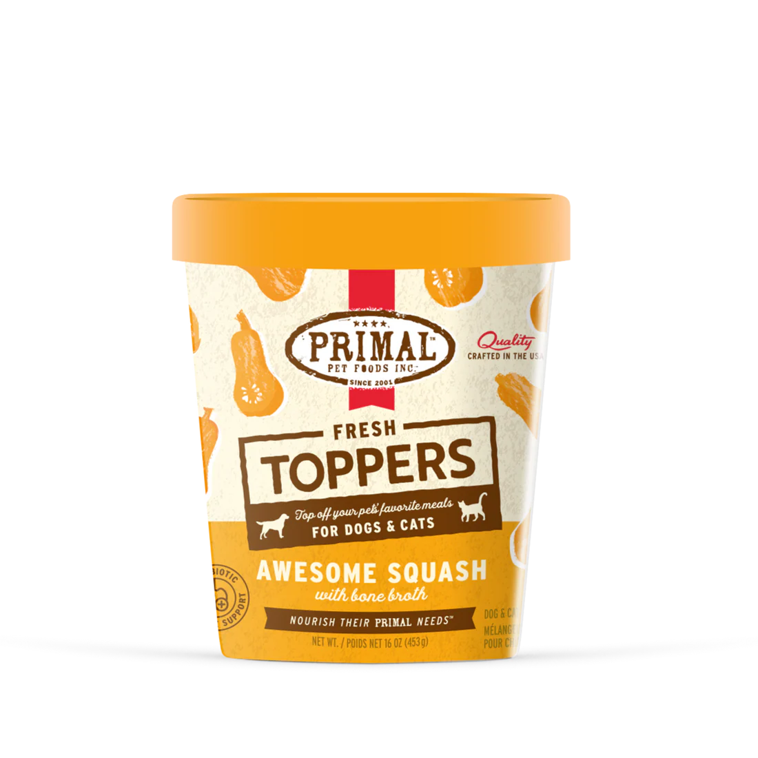 Primal Fresh Topper Awesome Squash Recipe for Dogs and Cats 16oz