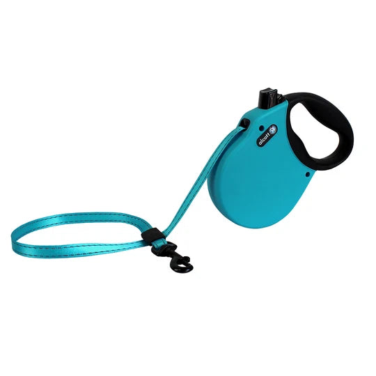 Alcott Adventures Retractable Reflective Leash Medium Blue