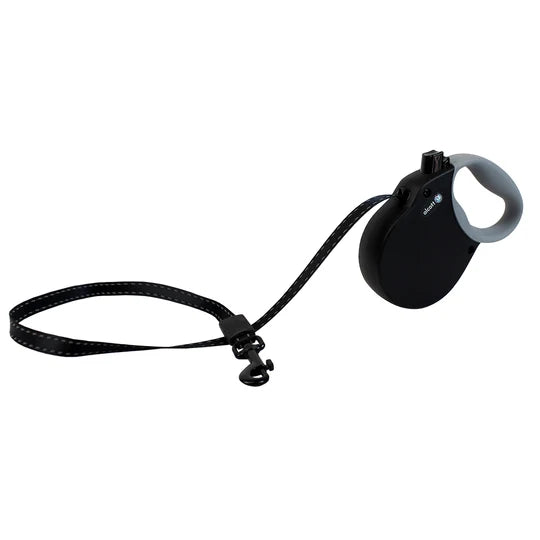 Alcott Adventures Retractable Reflective Leash XSmall Black