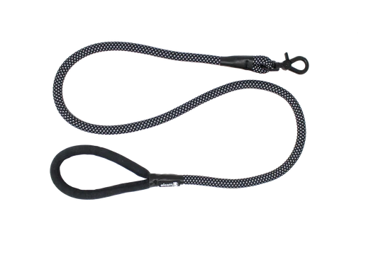 Alcott Adventures Reflective Rope Dog Leash Black Medium