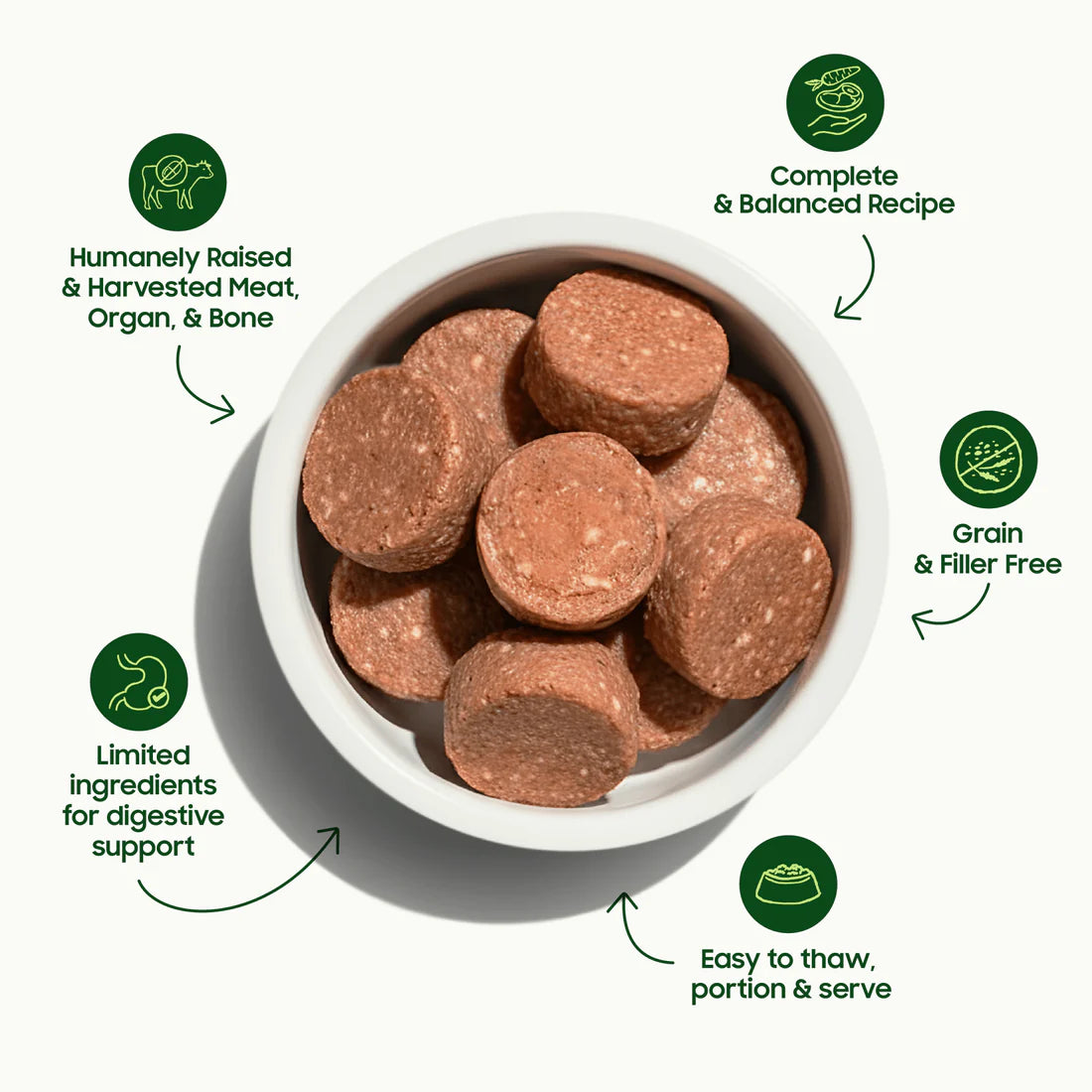 Smallbatch Frozen Raw Rabbit Sliders for Dogs 3lb