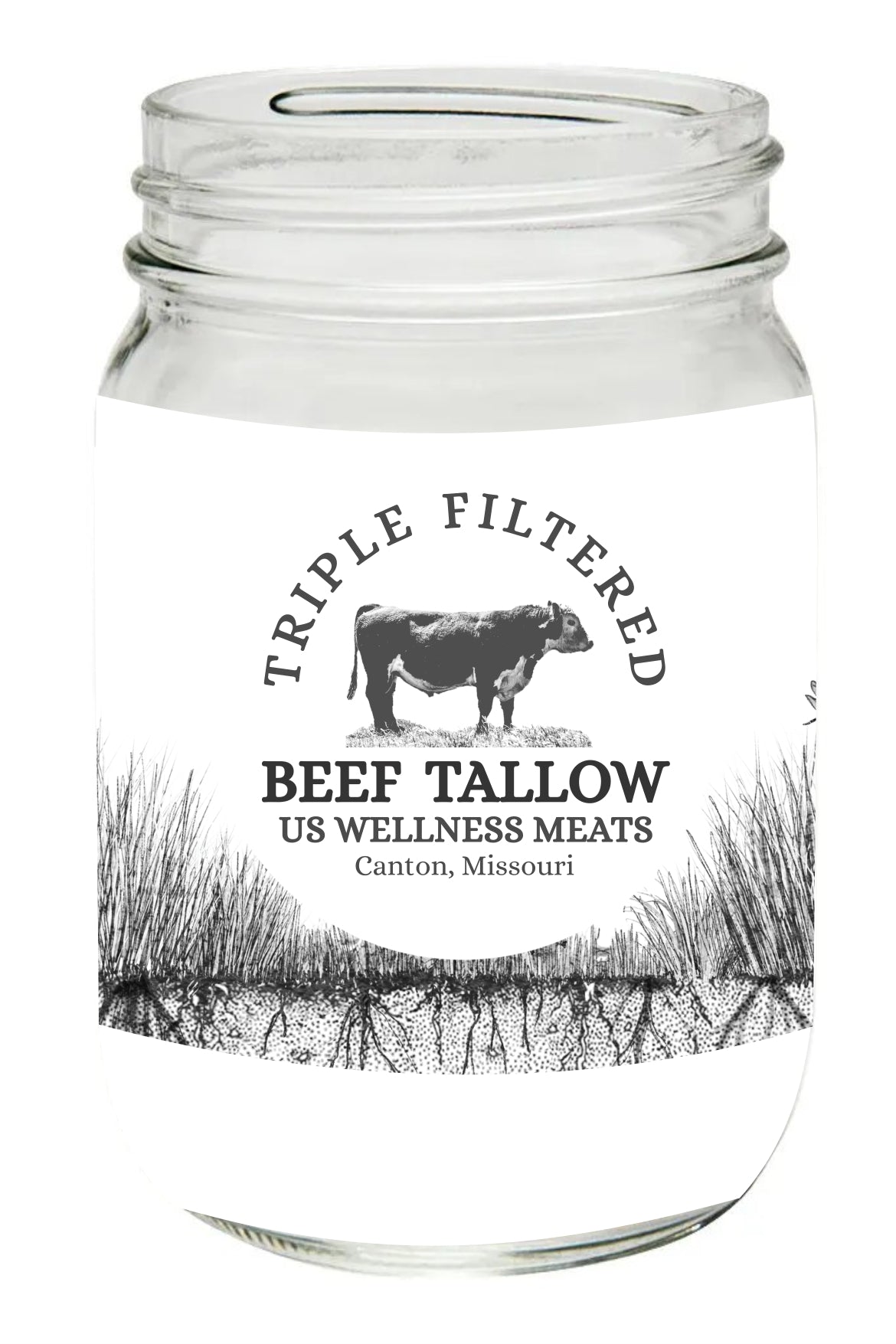 Premium Beef Tallow (Triple Filtered) - 4 pk (14 oz jars) - Ships Separately