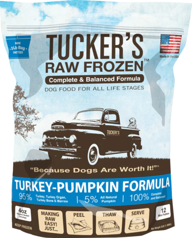 Tuckers Frozen Raw Dog Food Turkey-Pumpkin Formula 6lb