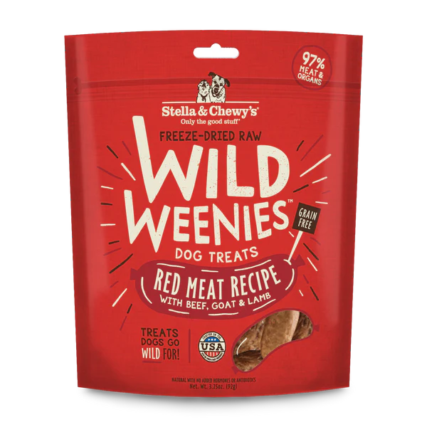Stella and Chewy's Freeze Dried Red Meat Wild Weenies for Dogs 3.25oz