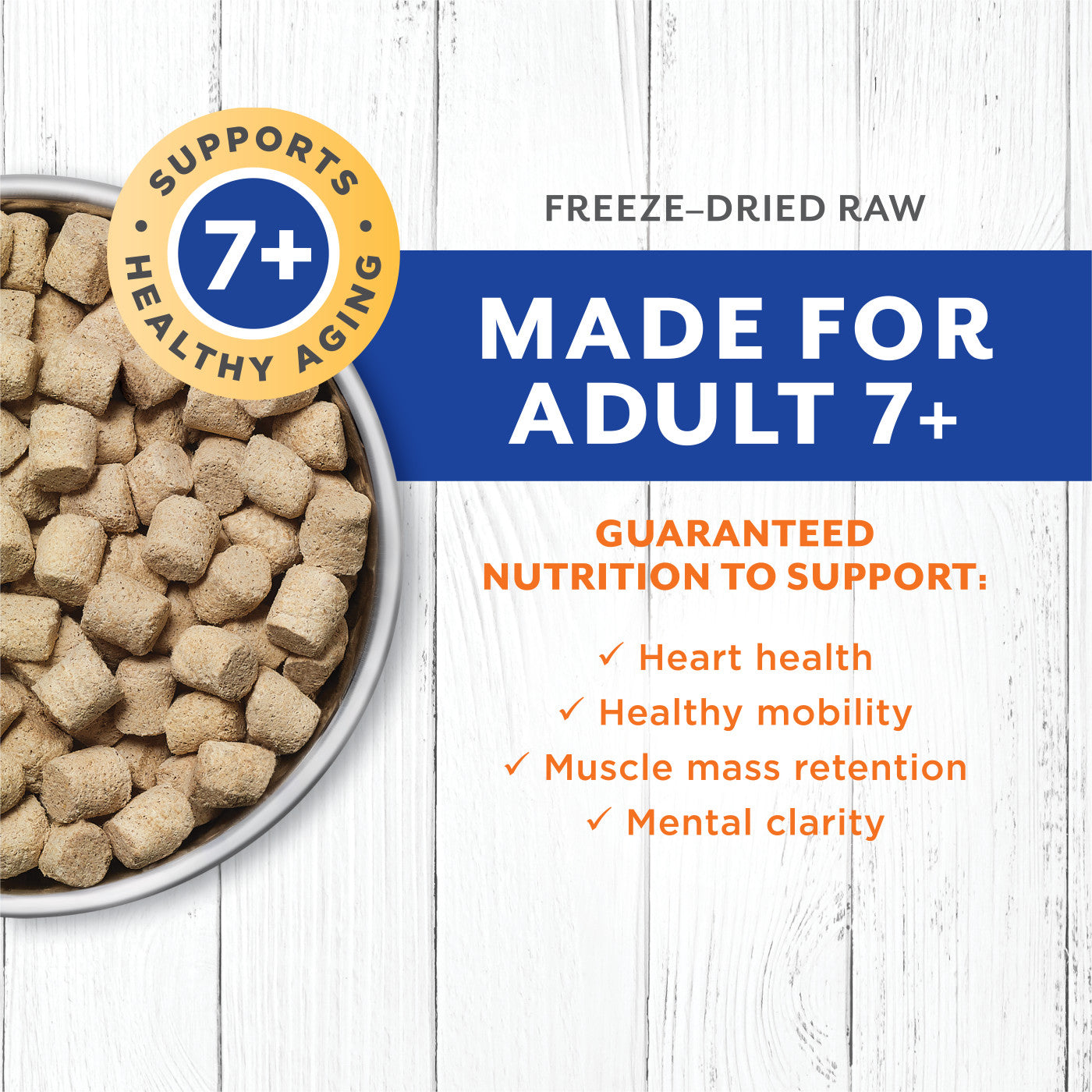 Instinct Raw Longevity 100% Freeze-Dried Raw Meals Wild-Caught Alaskan Pollock Recipe for Adults 7+ 4.5 oz