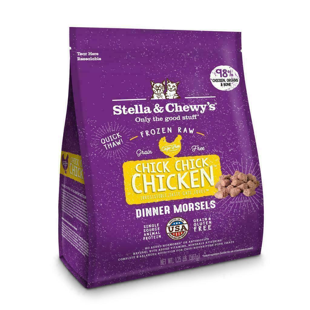 Frozen Stella & Chewy's Cat Raw Chick Chick Chicken Morsels 1.25 lb