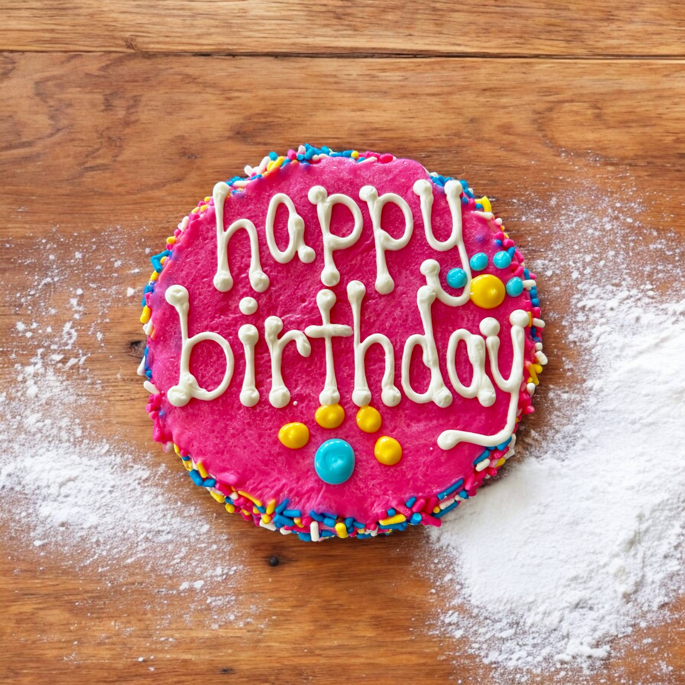 Colorful FIESTA Sprinkle Doggie Cake Treat