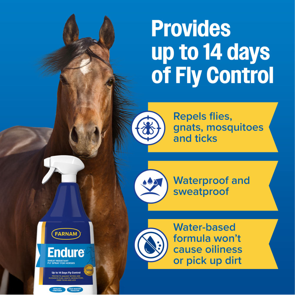 Farnam Endure Sweat-Resistant Fly Spray for Horses 32oz