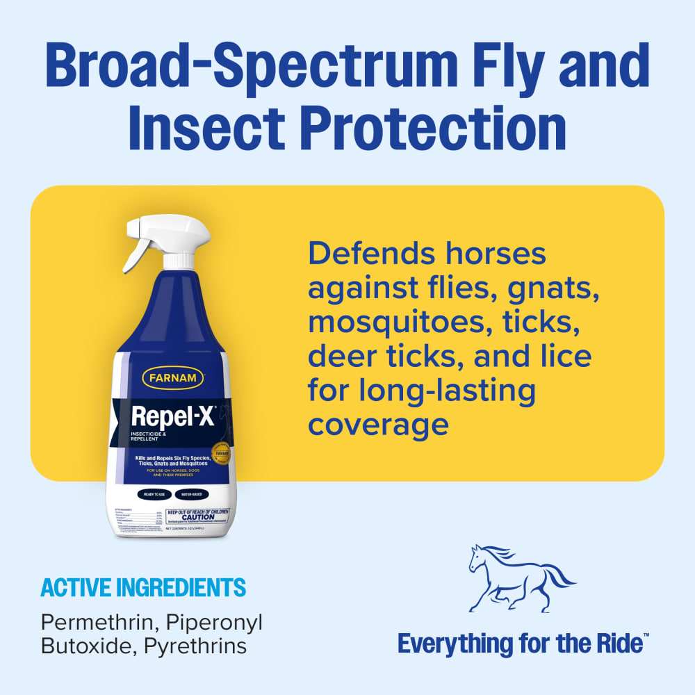 Farnam Repel-X Water Based Fly Spray for Horses 32oz