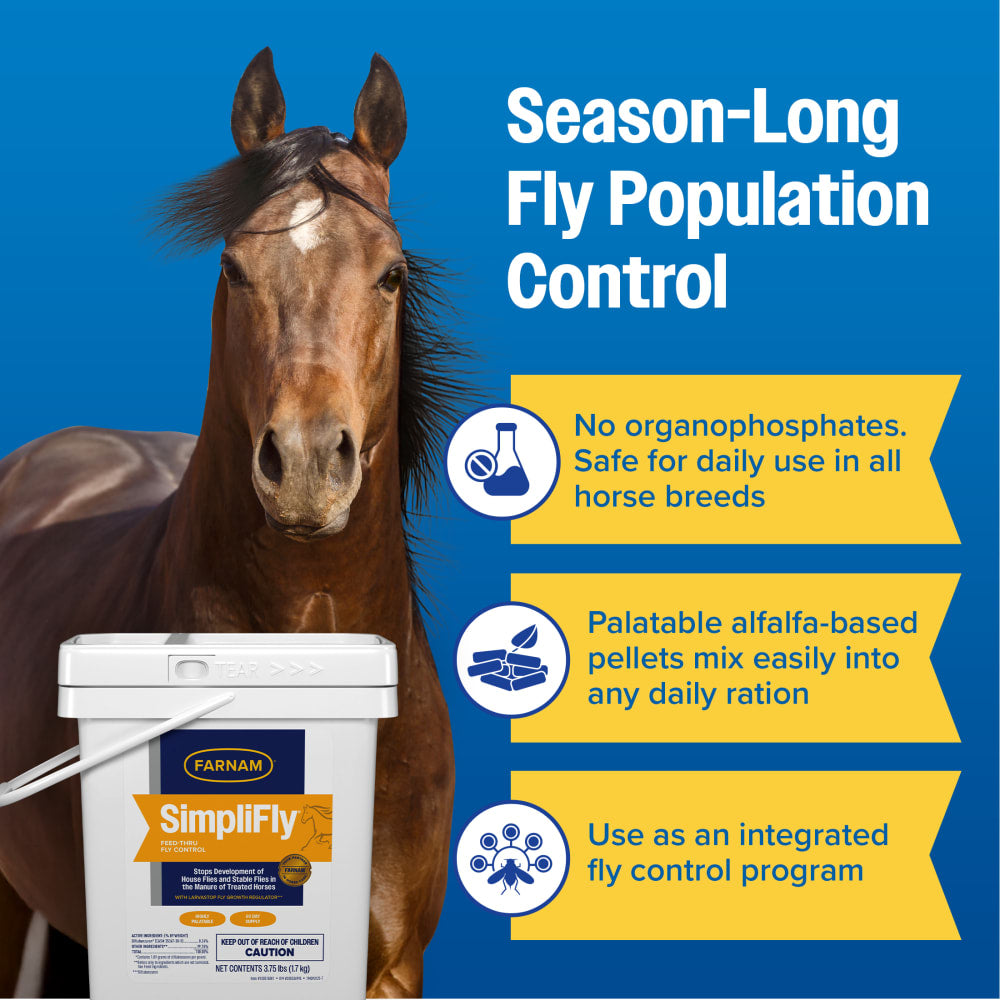 Farnam Simplifly with Larvastop Feed-Thru Control for Horses 3.75lb