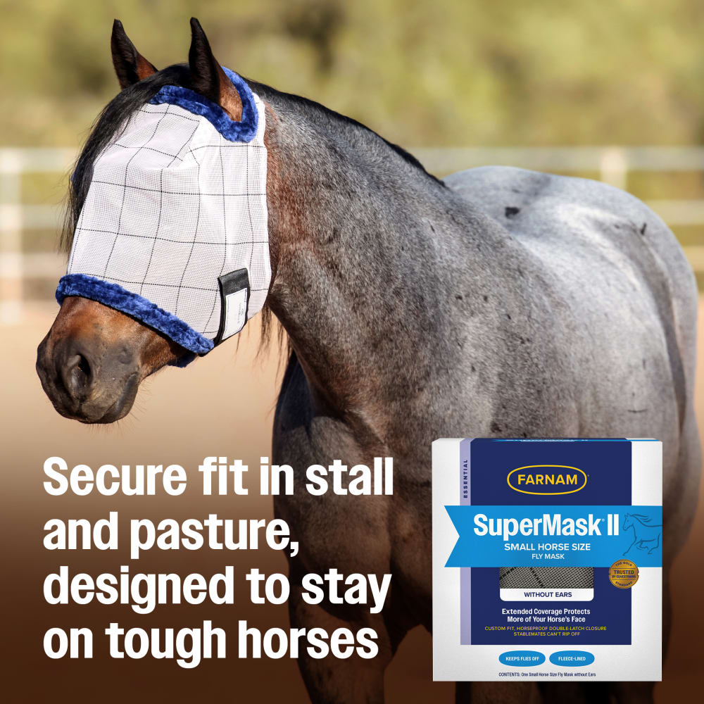 Farnam SuperMask II Small Horse Fly Mask without Ears Assorted Colors