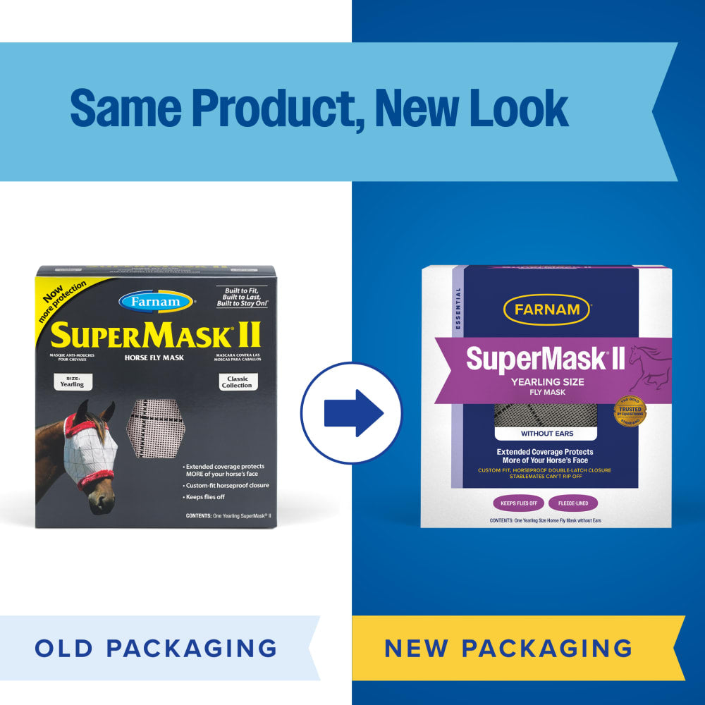 Farnam SuperMask II Yearling Fly Mask without Ears Assorted Colors