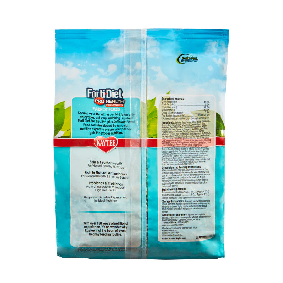 Kaytee Forti-Diet Pro Health with Safflower Parrot Food 4 lb