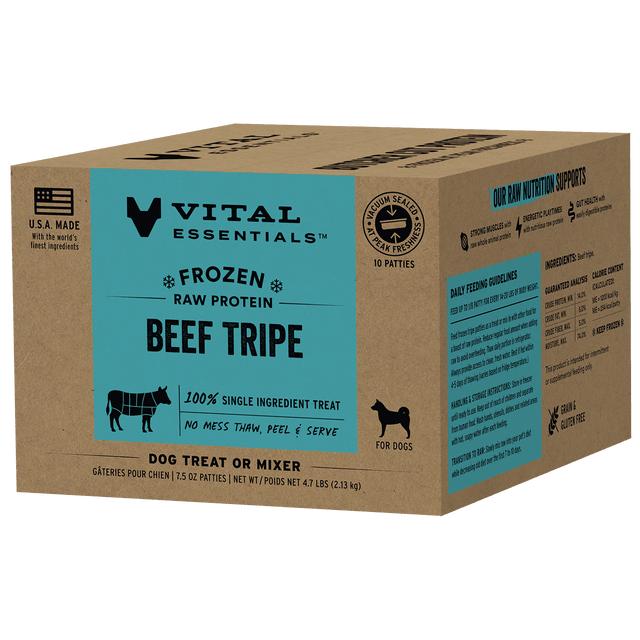 Vital Essentials Beef Tripe Frozen Patties 4.7lb