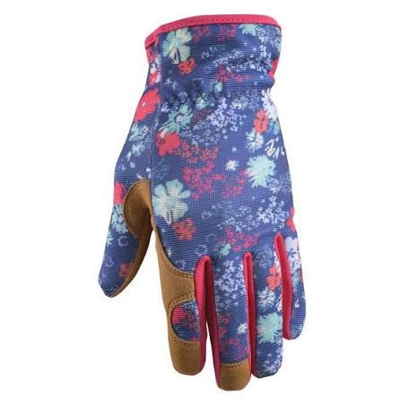 Women's Botanical Work Gloves Multicolor Medium Synthetic Leather