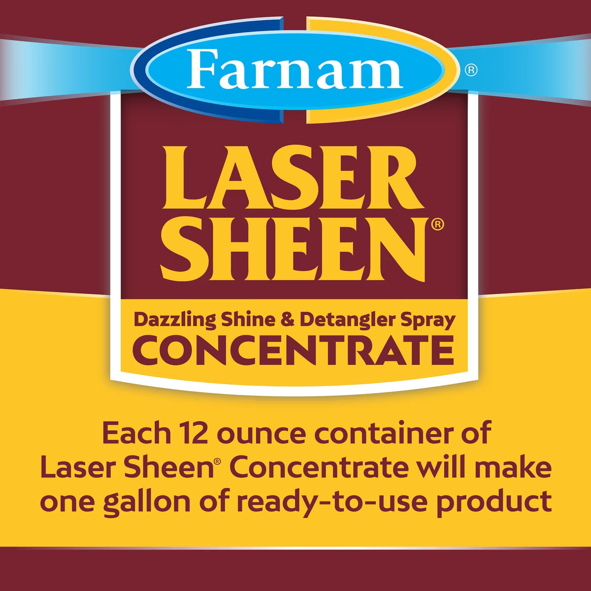 Farnam Laser Sheen Dazzling Shine & Detangler Concentrate 12oz
