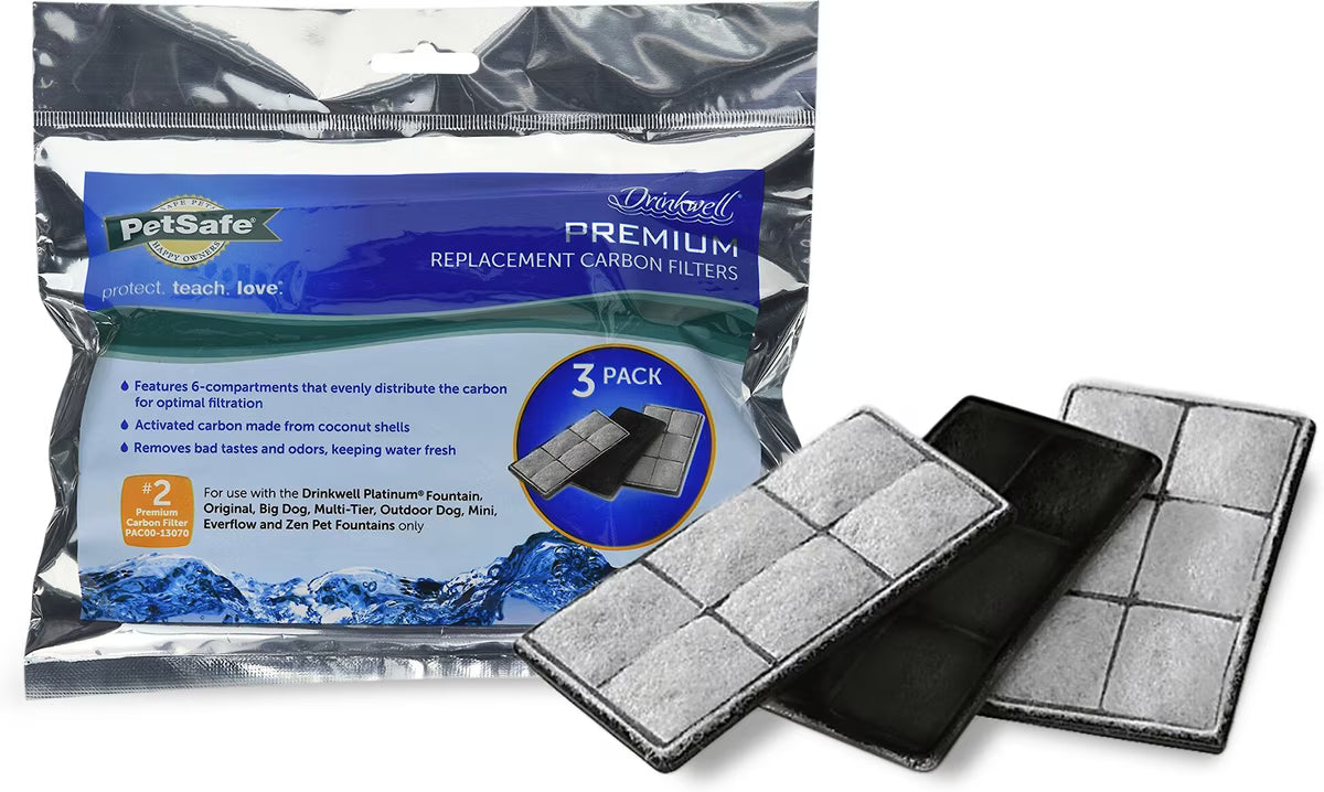 PetSafe Drinkwell Premium Replacement Carbon Filters 3pk for Dogs & Cats