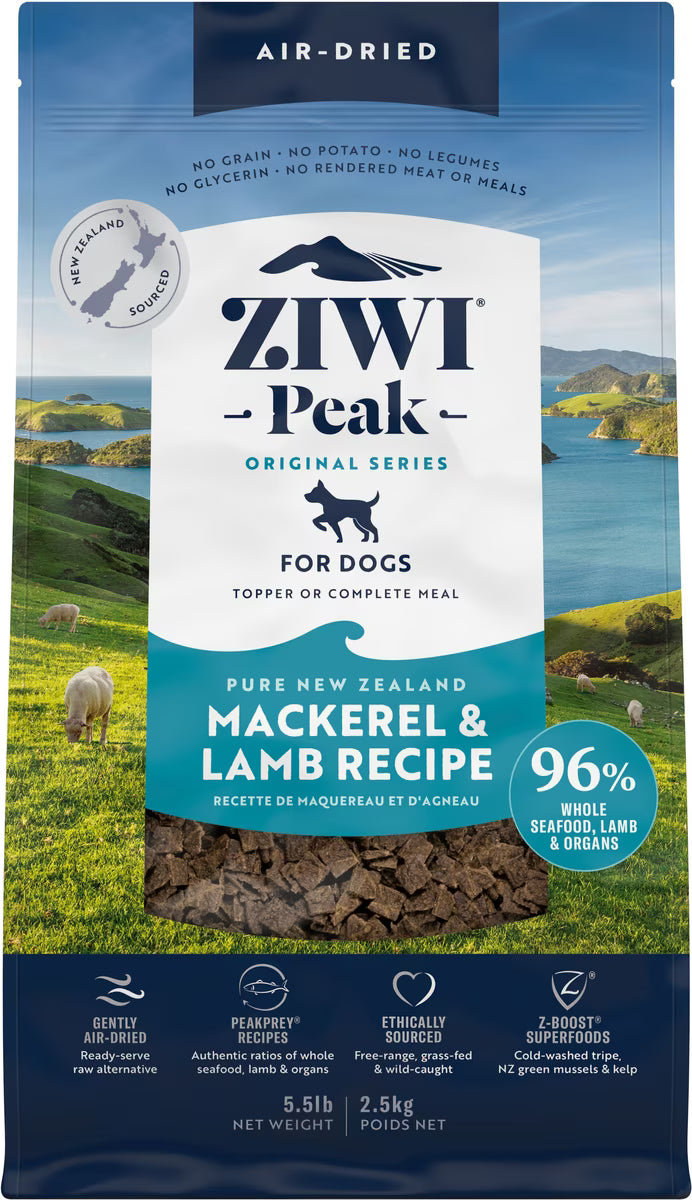 ZIWI Peak Mackerel & Lamb Grain-Free Air-Dried Dog Food 5.5lb