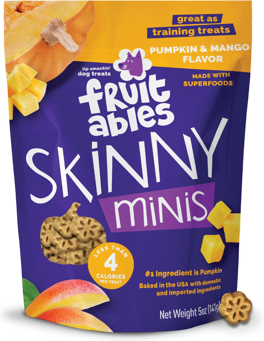 Fruitables Skinny Minis Pumpkin & Mango Flavored Soft Dog Treats 5oz