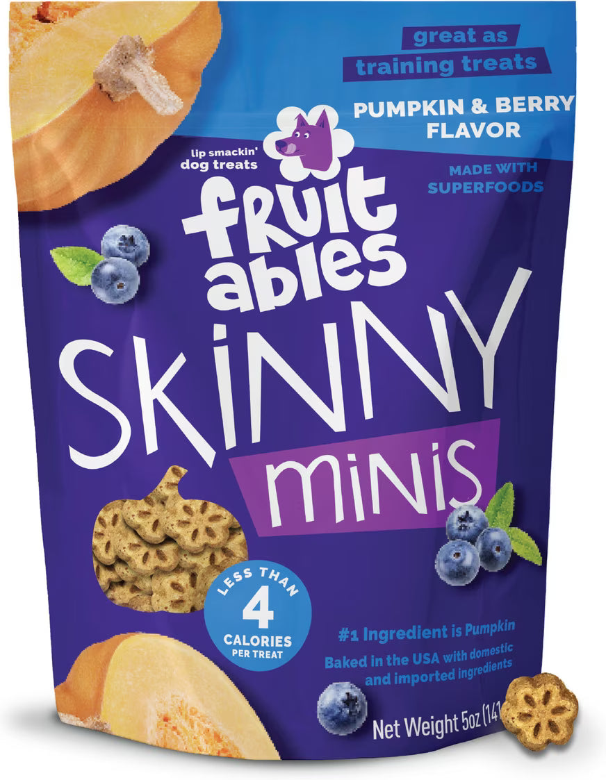 Fruitables Skinny Minis Pumpkin & Berry Flavored Soft Dog Treats 5oz