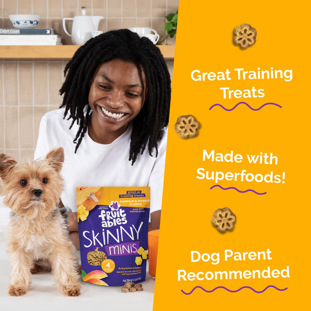 Fruitables Skinny Minis Pumpkin & Mango Flavored Soft Dog Treats 5oz