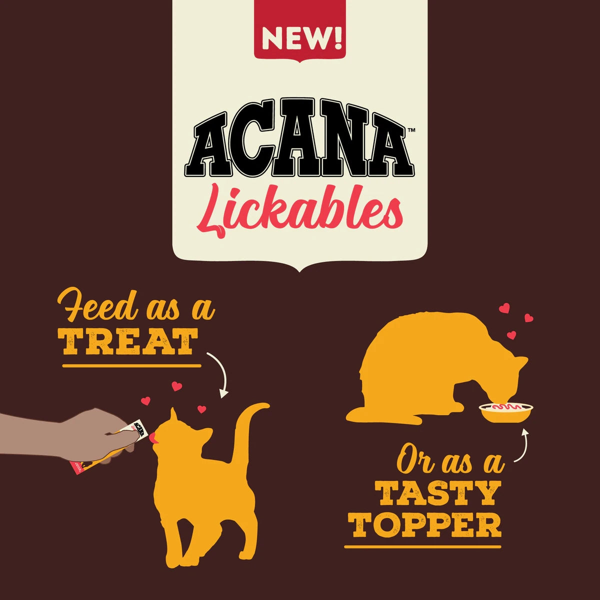Acana Chicken Lickables Cat Treats 0.5oz tube 5pk
