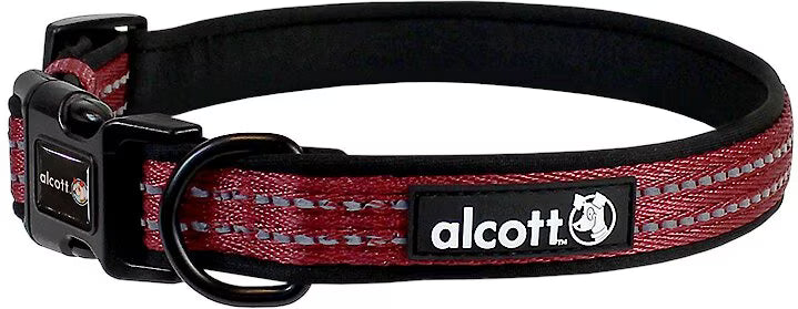 Alcott Adventures Reflective Dog Collar Medium Red