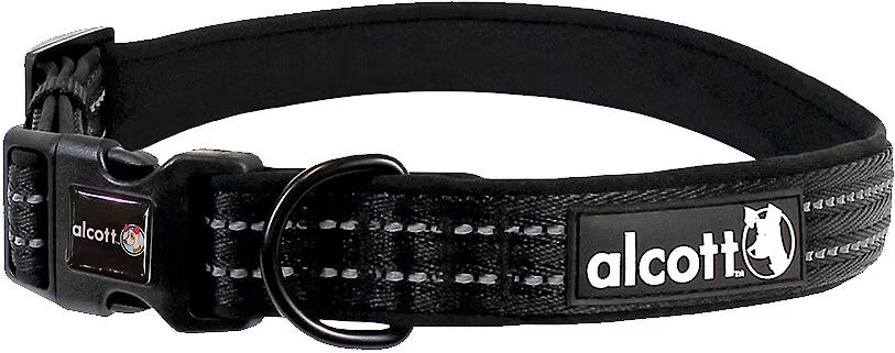 Alcott Adventures Reflective Dog Collar Black Small