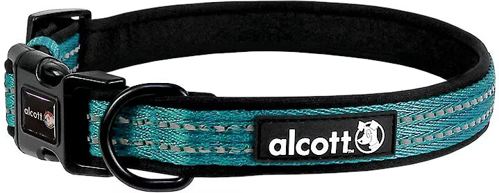 Alcott Adventures Reflective Dog Collar Medium Blue
