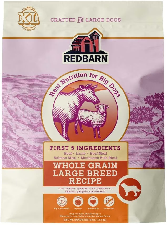 Redbarn Whole Grain Large Breed Recipe Dry Dog Food 28lb