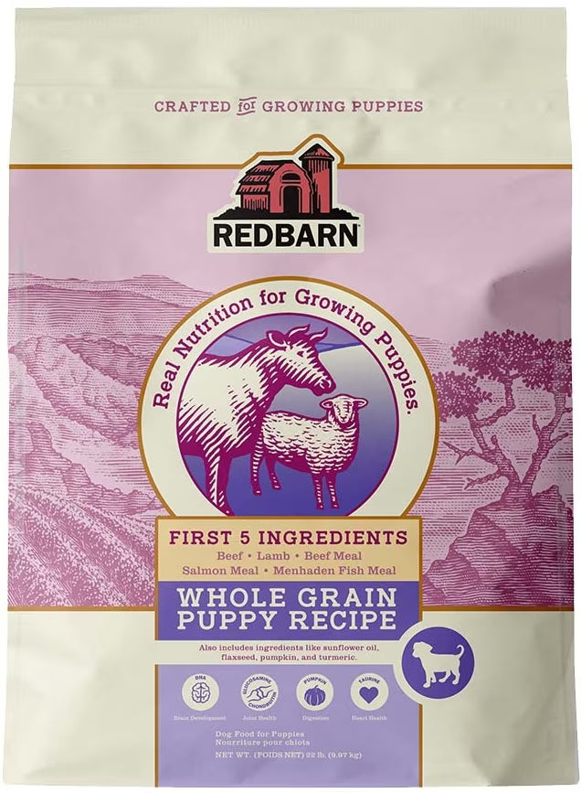 Redbarn Whole Grain Puppy Recipe Dry Dog Food 22lb