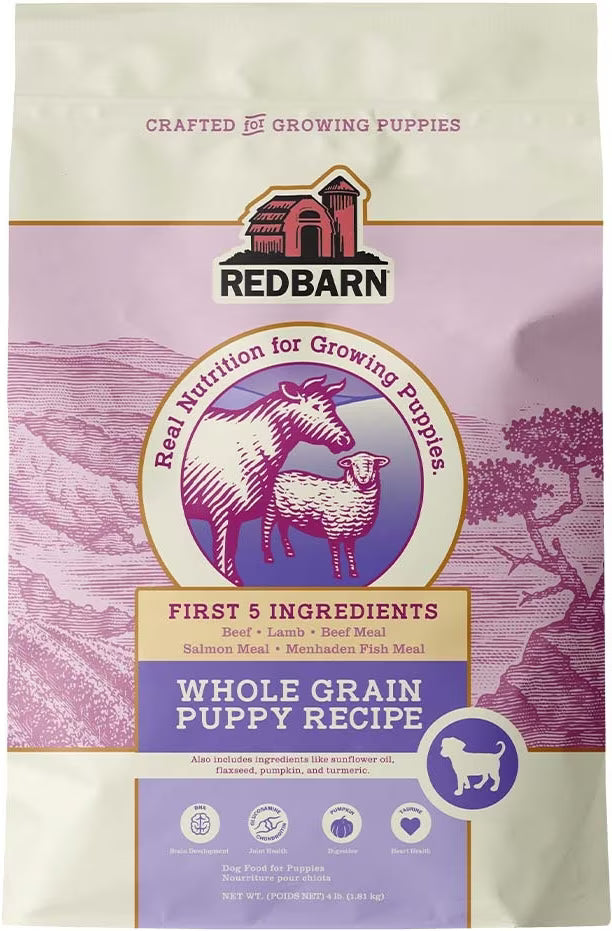 Redbarn Whole Grain Puppy Recipe Dry Dog Food 4lb