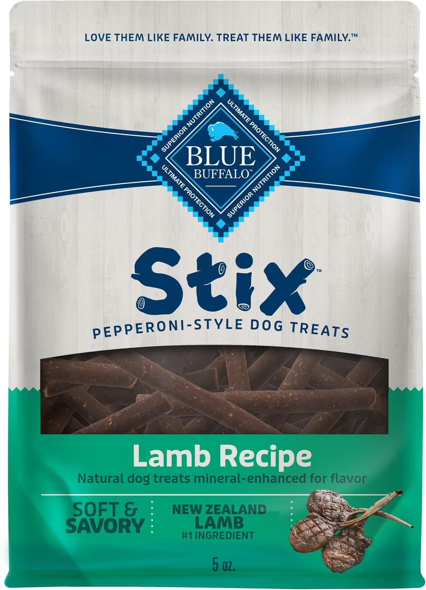 Blue Buffalo Lamb Recipe Stix Pepperoni Style Dog Treats 5oz